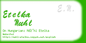 etelka muhl business card